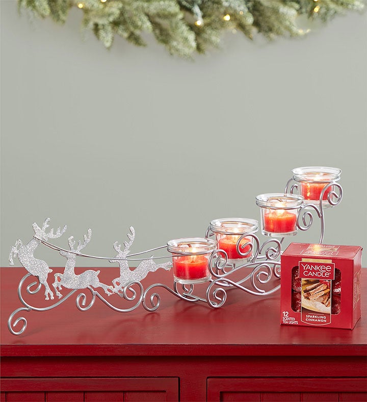 Sparkling Reindeer Sleigh with Yankee Candle®
